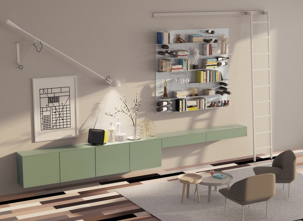 hylde og glasholder system